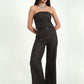 PANTALON WIDE LEG EFECTO PIEL 7302
