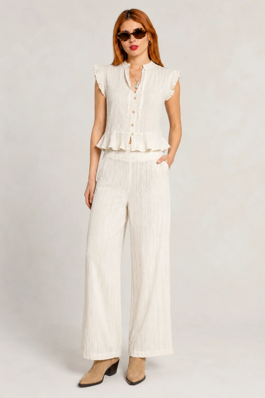 PANTALON WIDE LEG  FLUIDO G - C 8709