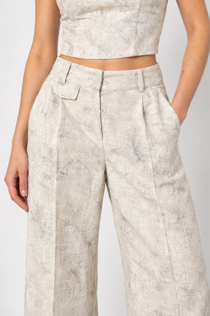 PANTALON WIDE LEG LINO B-C 9144