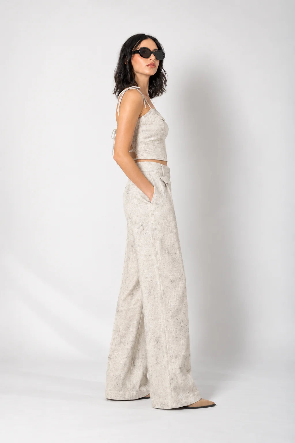 PANTALON WIDE LEG LINO B-C 9144