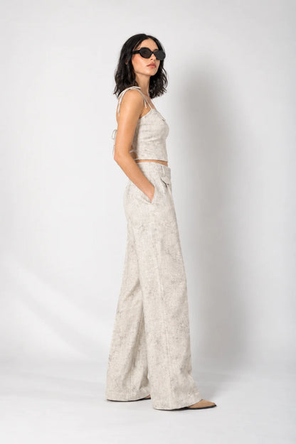 PANTALON WIDE LEG LINO B-C 9144