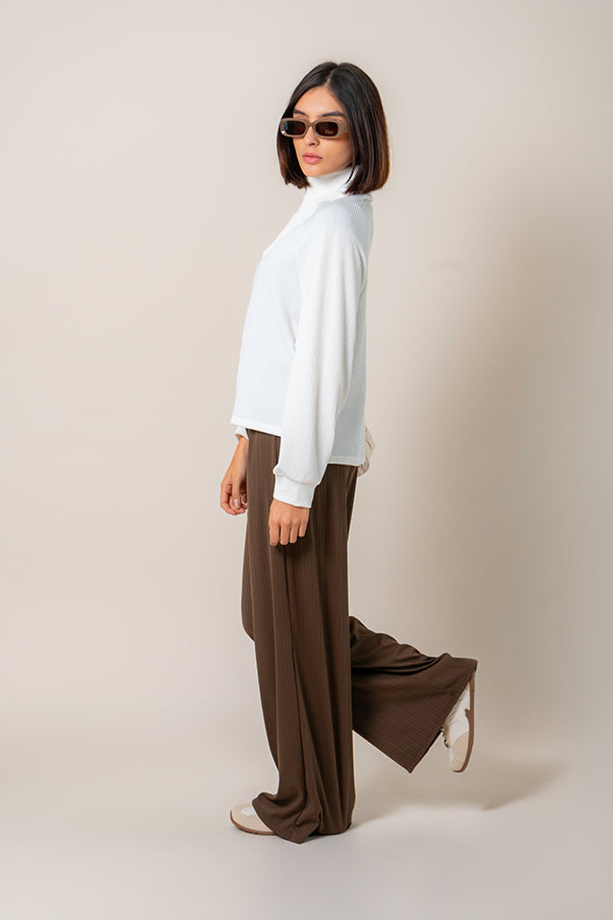 PANTALON WIDE LEG RIB B-M 9086.