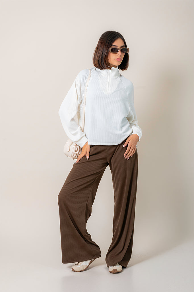 PANTALON WIDE LEG RIB B-M 9086.