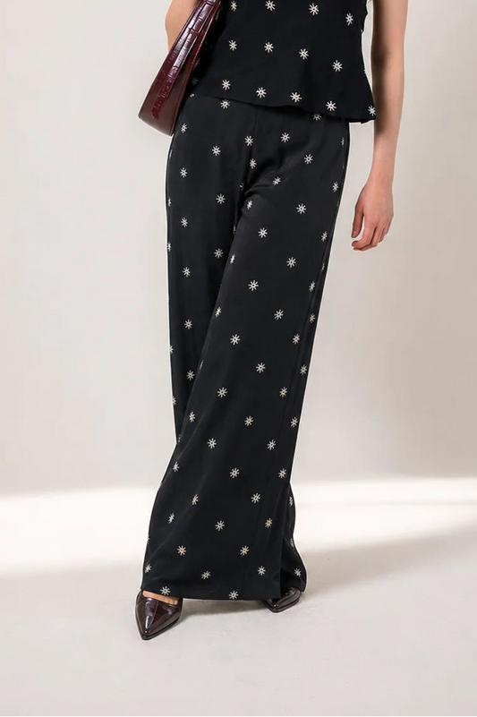 PANTALON FLUIDO BORDADO B-C 9279
