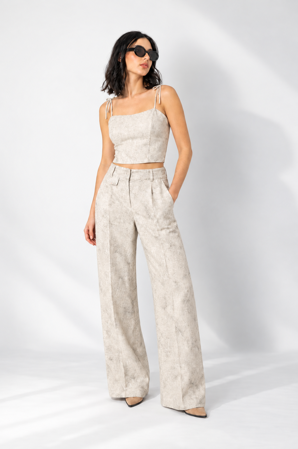 PANTALON WIDE LEG LINO B-C 9144