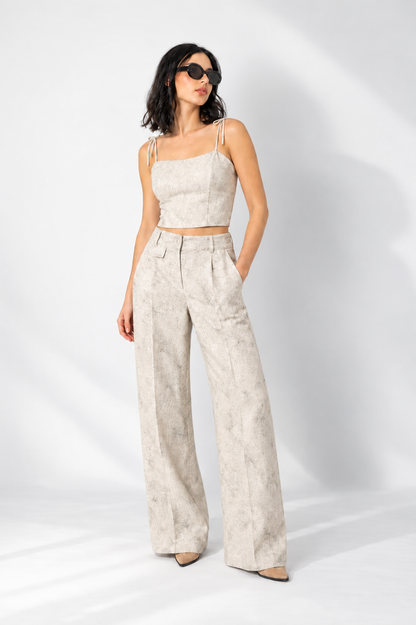 PANTALON WIDE LEG LINO B-C 9144