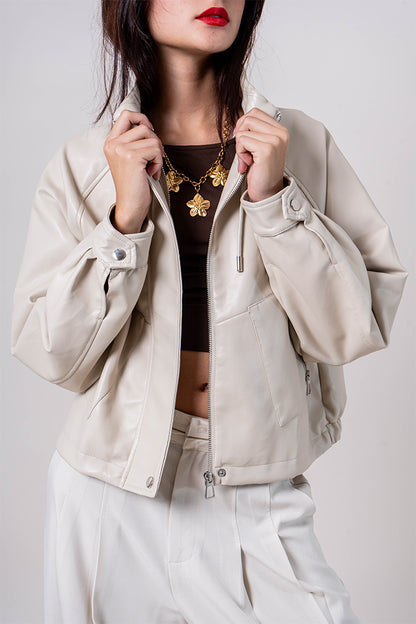 26 CHAQUETA CUELLO ALTO EFECTO PIEL 8750.