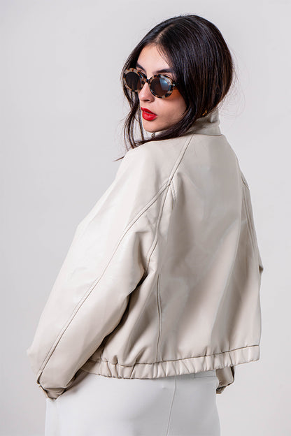 26 CHAQUETA CUELLO ALTO EFECTO PIEL 8750.