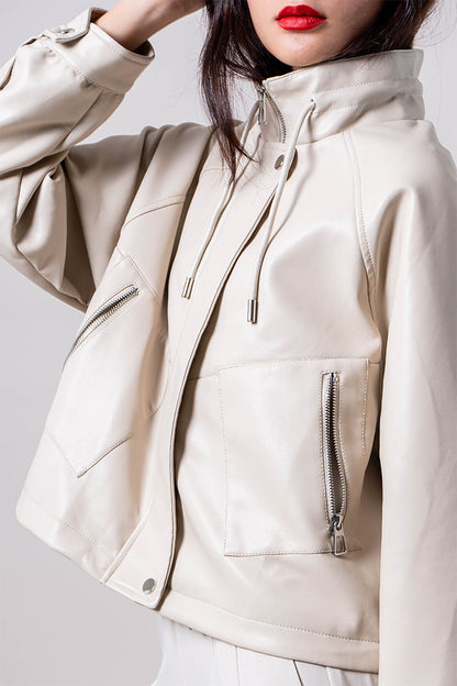 26 CHAQUETA CUELLO ALTO EFECTO PIEL 8750.