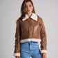 CHAQUETA DOBLE FAZ EFECTO PIEL LIVIGNO