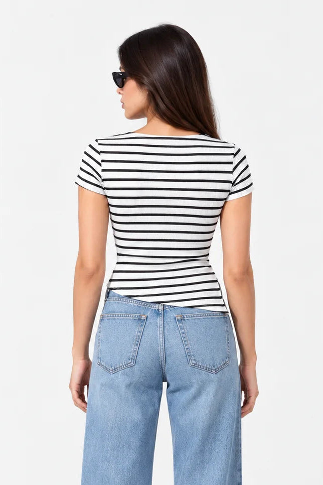 TOP ASIMETRICO RAYAS E-F 9251