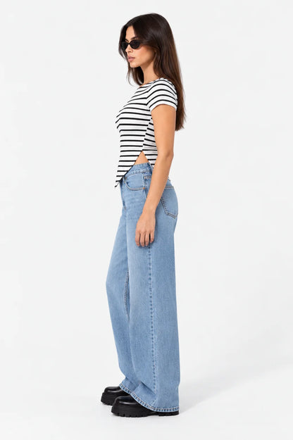 TOP ASIMETRICO RAYAS E-F 9251