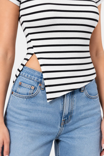 TOP ASIMETRICO RAYAS E-F 9251
