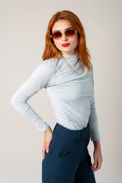 TOP CUELLO ALTO DRAPEADO T-C 7668.