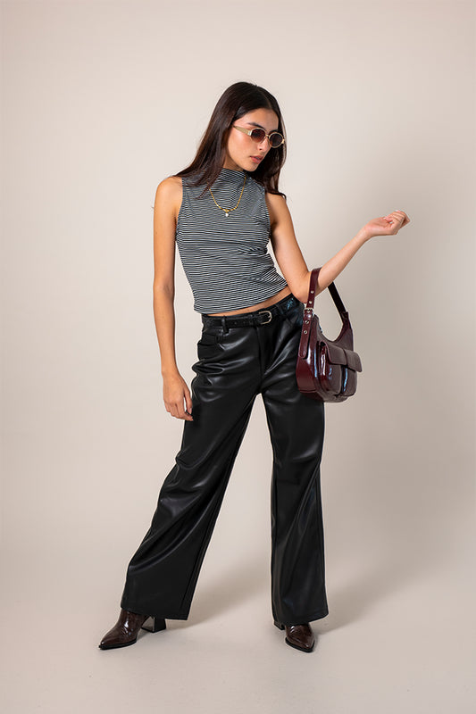 TOP CUELLO ALTO RAYAS B-C 8500