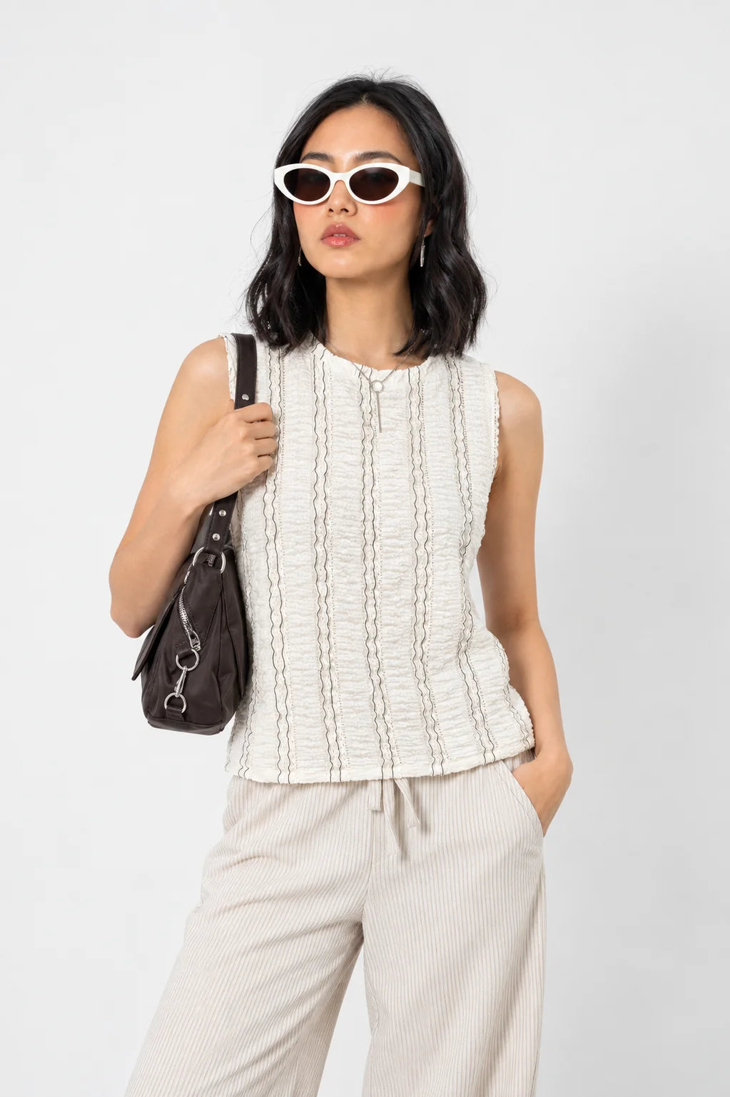 TOP CUELLO ALTO TEXTURA G-M 9946