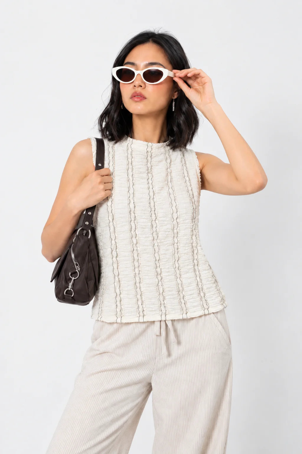 TOP CUELLO ALTO TEXTURA G-M 9946