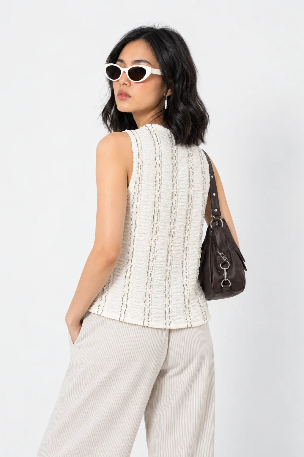 TOP CUELLO ALTO TEXTURA G-M 9946