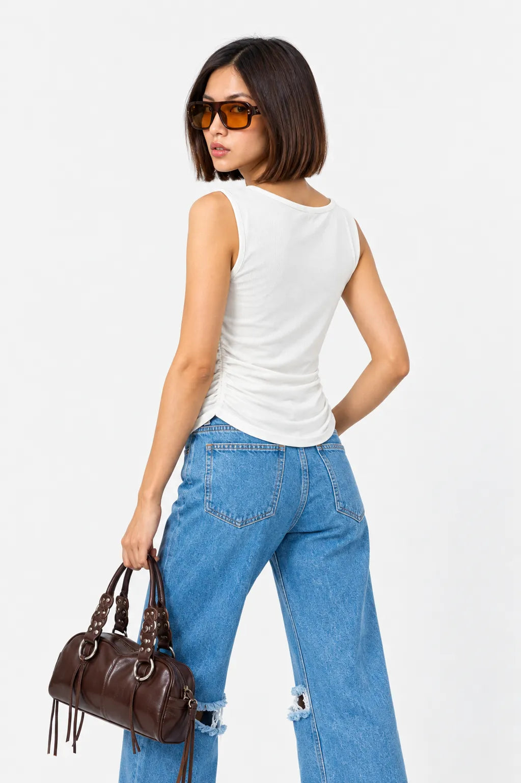 TOP FRUNCE RIB T-M 8714