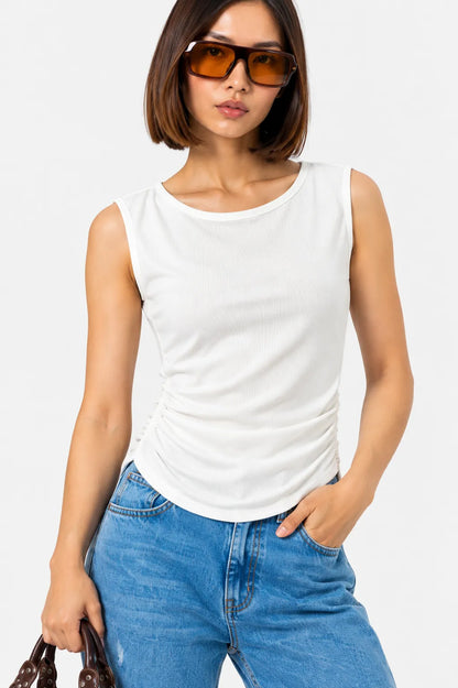 TOP FRUNCE RIB T-M 8714