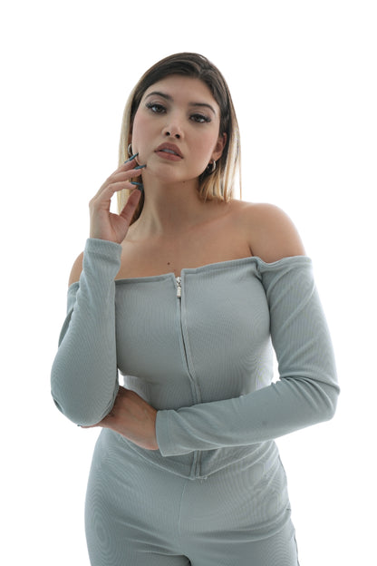 TOP HOMBROS DESCUBIERTOS CREMALLERA 6586