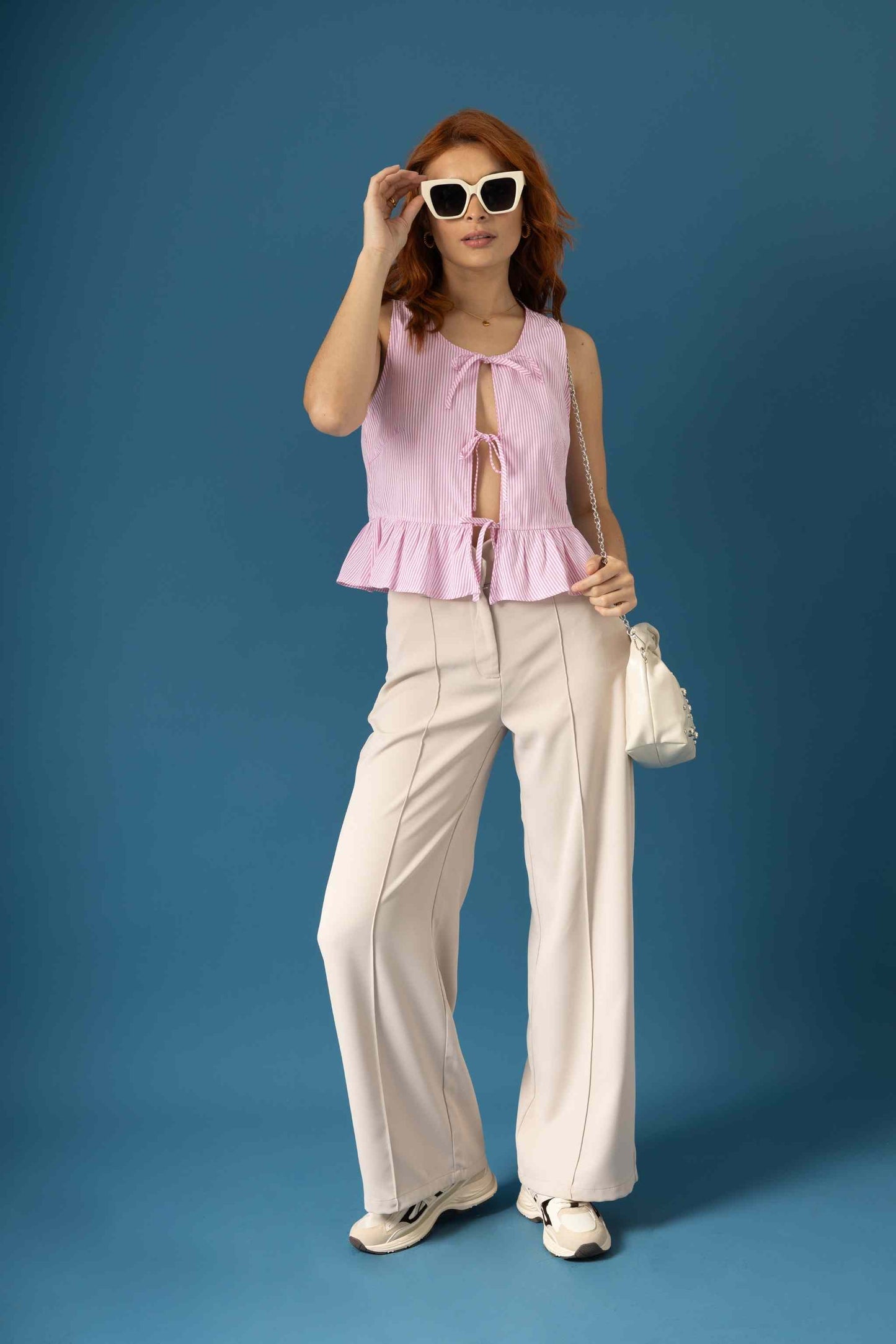 TOP LACE UP RAYAS B-C 7250