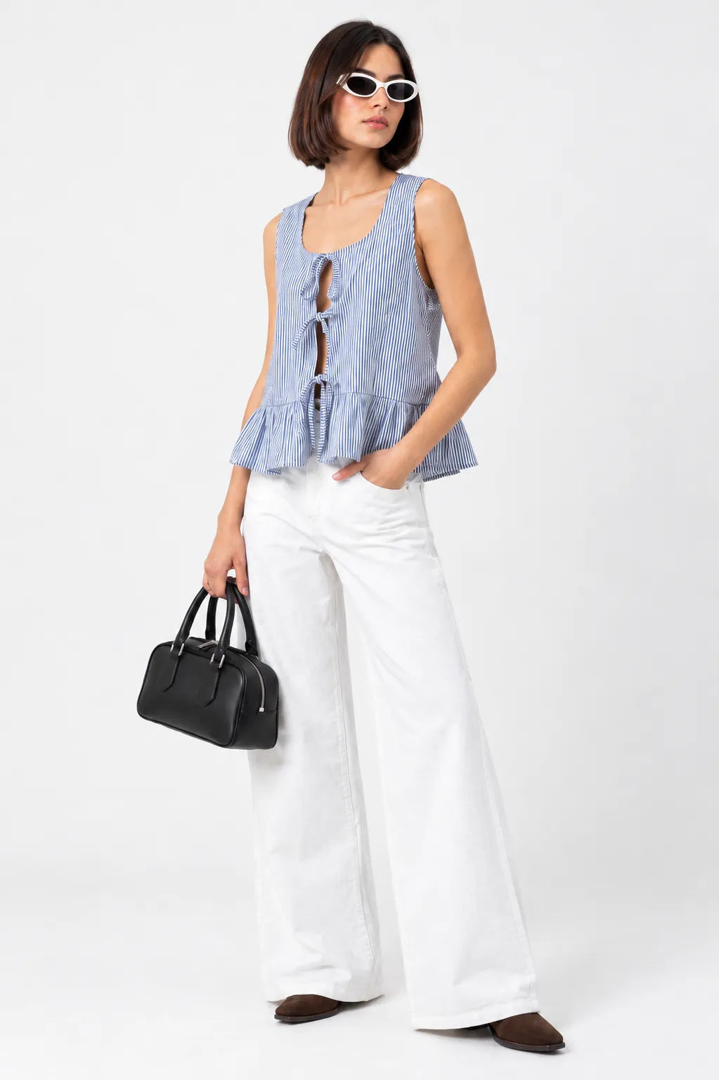 TOP LACE UP RAYAS B-C 9968