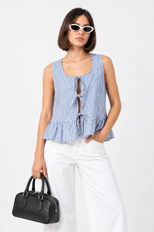 TOP LACE UP RAYAS B-C 9968