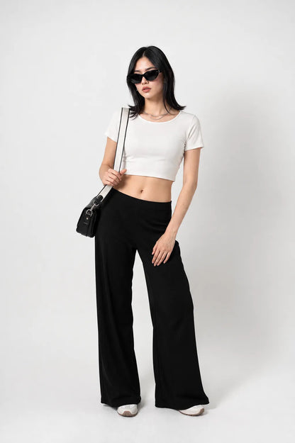 TOP MANGA CORTA RIB T-M 8713