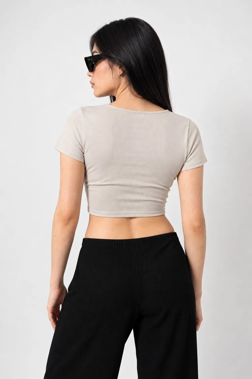 TOP MANGA CORTA RIB T-M 8713