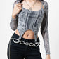 TOP MANGA LARGA MESH SNAKE G-C 8151.
