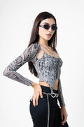 TOP MANGA LARGA MESH SNAKE G-C 8151.