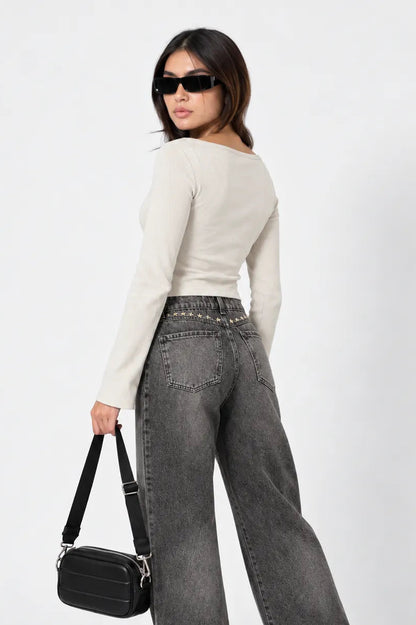 TOP MANGA LARGA RIB T-F 8717.