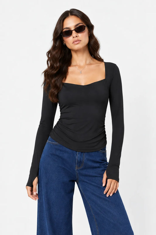 TOP MANGA LARGA SLIM FIT B-M 9460