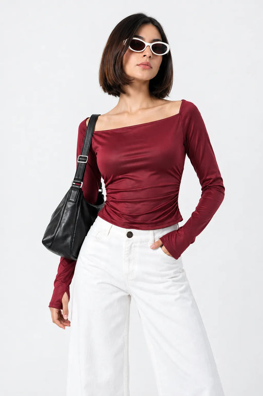 TOP MANGA LARGA SLIM FIT B-M 9460