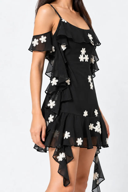 VESTIDO CORTO BORDADO G-C 8565