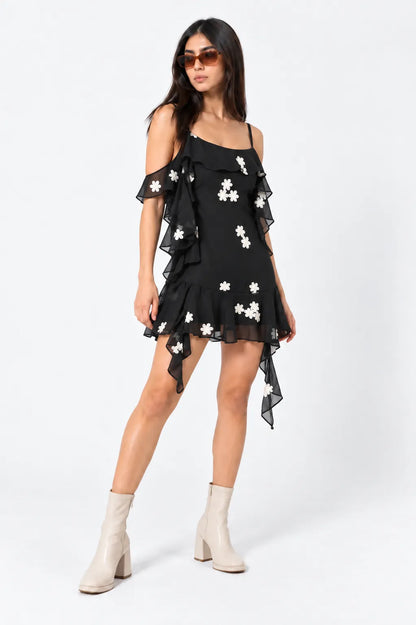 VESTIDO CORTO BORDADO G-C 8565