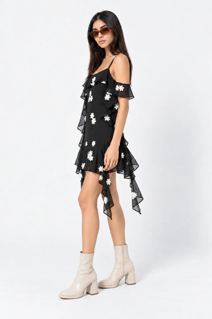 VESTIDO CORTO BORDADO G-C 8565