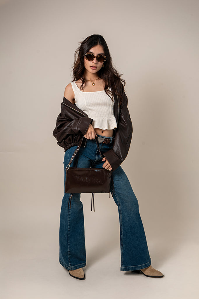 TOP PEPLUM TEXTURA E-M 9887