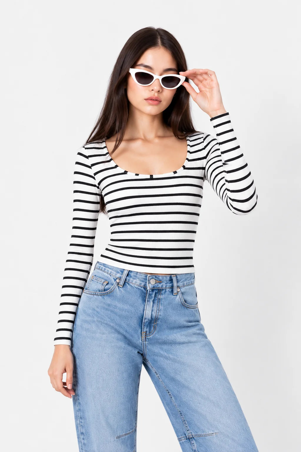 TOP RAYAS MANGA LARGA T-F 9253