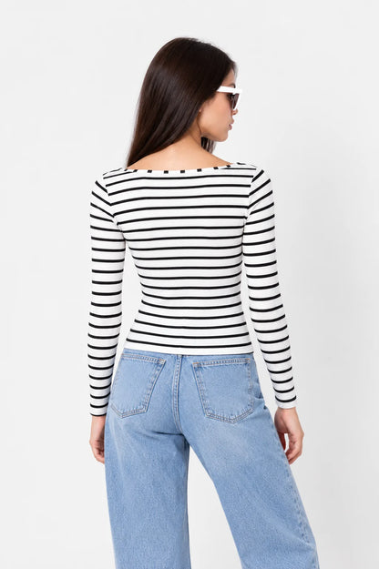 TOP RAYAS MANGA LARGA T-F 9253