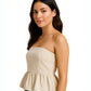 TOP STRAPLESS GLOBO LINO 6625