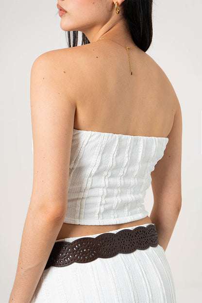TOP STRAPLESS TEXTURA G-M 9152