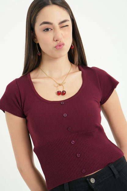 TOP TEJIDO MANGA CORTA 7331