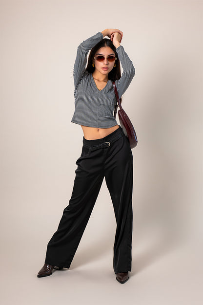 TOP MANGA LARGA RAYAS B-F 8499