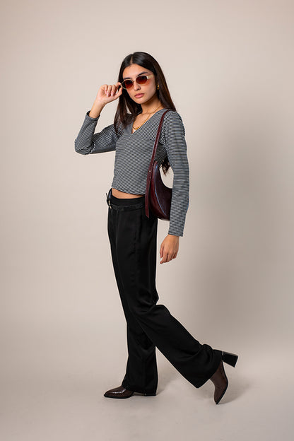 TOP MANGA LARGA RAYAS B-F 8499