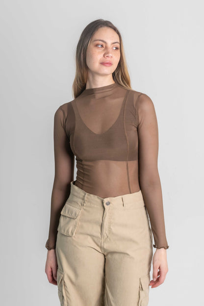 TOP MESH MANGA LARGA ANDIE