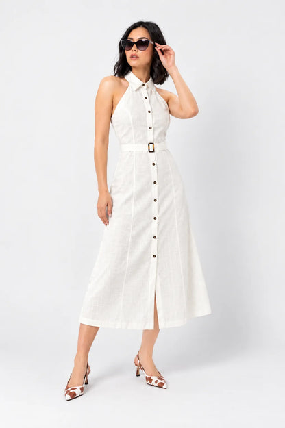 VESTIDO CAMISERO LARGO B-C 8529