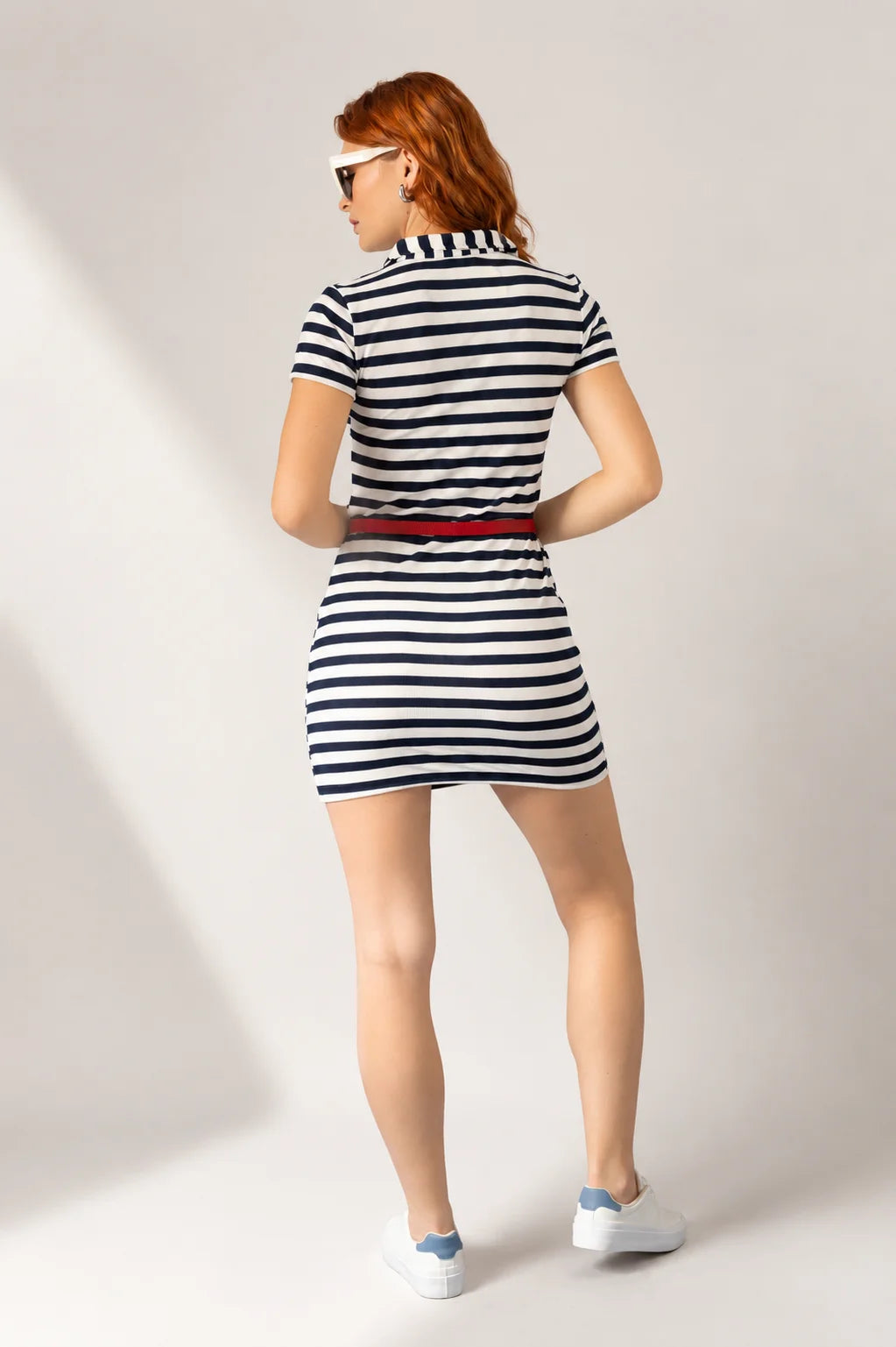 VESTIDO CORTO RAYAS T-C 8268