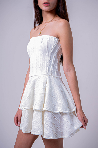 VESTIDO CORTO TEXTURA G-C 9155